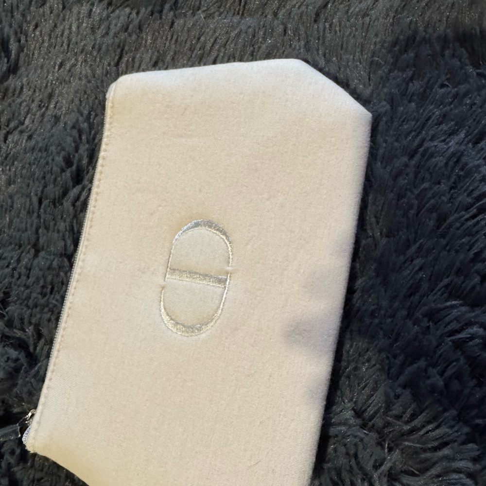 Dior Silver and Pink Cosmetic Bag